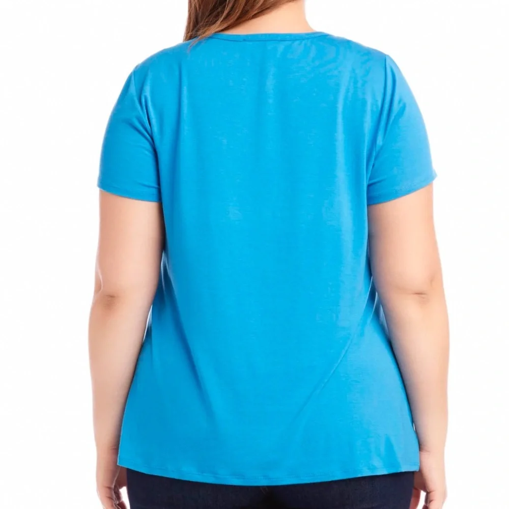 Karen Kane-Short Sleeve Tie-Front Top - Picture 3 of 3